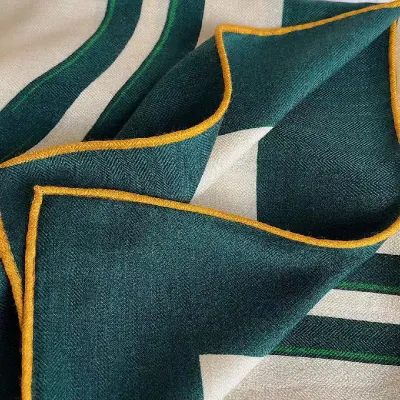 Custom Digital Print Silk and Wool Blend Scarf for Winter