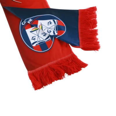 Football Fan Accessories Soccer Custom Made Polyester Maerial Football Scarf Design Soccer Scarf