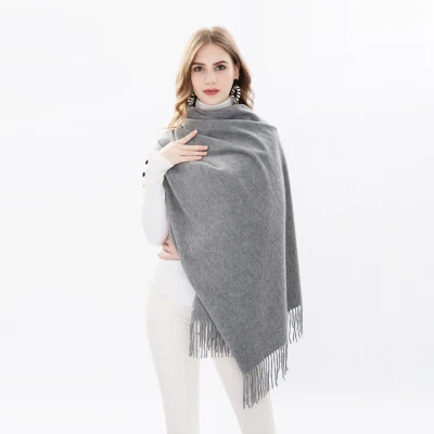 New Women Soft Long Wool Scarf Pashmina Shawls Winter Pure Color Scarf