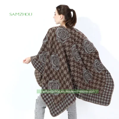 Western Jacquard Cape Fashion Scarf Lady Cashmere Shawl Winter