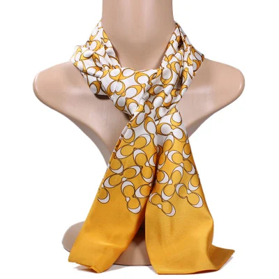 Factory Custom Luxury Prevent External Women&prime; S Printed Twill 100% Silk Long Neck Scarf