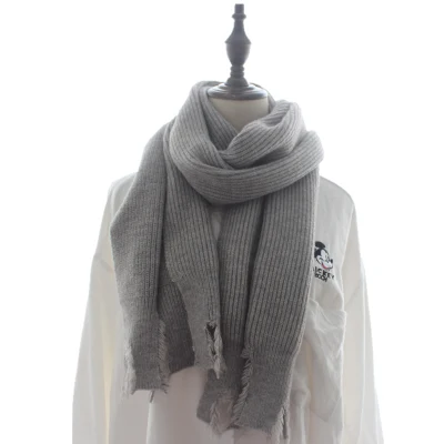 Unisex Solid Soft &amp; Warm Winter Cashmere Feel Tartan Plaid Scarf