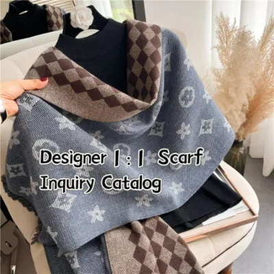 2024 New Year Christmas Gift Wholesale Luxury Women Girls Designer Wool Scarf