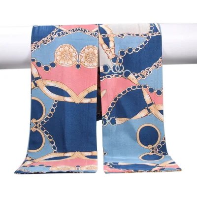 Factory Custom Luxury Prevent External Women&prime; S Printed Twill 100% Silk Long Neck Scarf