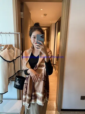 Replicas Scarf Factory Merino Wool Wholesale Designer Brand H&emacr; RM&egrave; S&prime;&prime;s Soft Embroidery Letter Shawls Scarves of Designer Scarfs