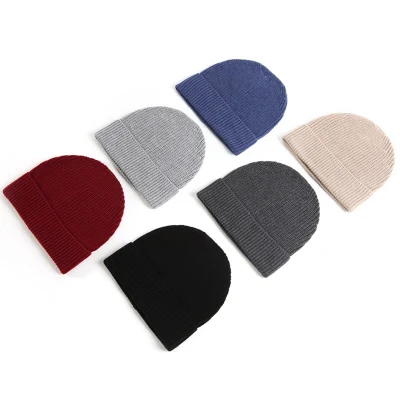 Winter Thick Man Knit Set 100% Wool Beanie Hat and Infinity Scarf