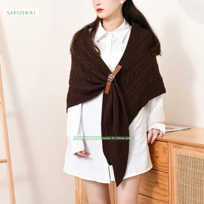 Fashion Cashmere Triangle Scarf Lady Soft Knitted Shawl Winter