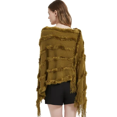 High Quality Winter Classic Solid Poncho Wrap Shawl for Ladies