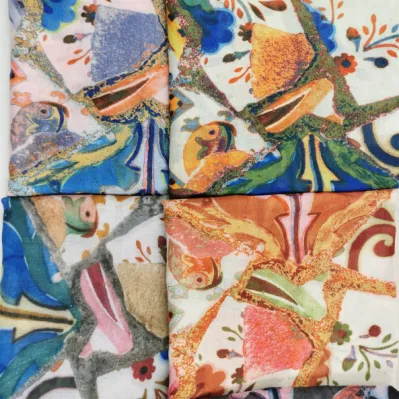 Wholesale New Print Pattern Women Long Fashion Satin Silk Scarf