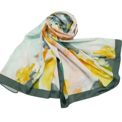 Malaysia Women Muslim Turban Long Size Shawl Digital Printed Floral Hijab Scarf