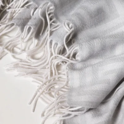 Lady Shawl Italy Style Thickened Wave Pattern Velvet Woven Oversized Cashmere Scarf