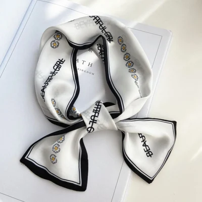Fashion Hair Silk Narrow Ribbon 100% Silk Scarf Famous Brand Twillies Slik Scarf for Women Multifunction Long Ribbon Bandana