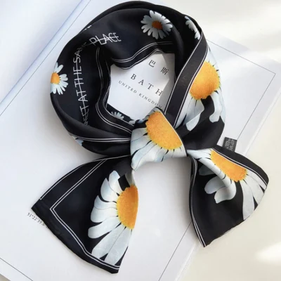 Fashion Hair Silk Narrow Ribbon 100% Silk Scarf Famous Brand Twillies Slik Scarf for Women Multifunction Long Ribbon Bandana