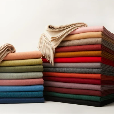 Luxury Scarves Collections 100% Pure Wool Cashmere Solid Scarf