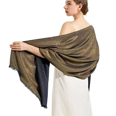 Ladies Glamorous and Elegant Sparkling Metallic Evening Scarves and Shawls