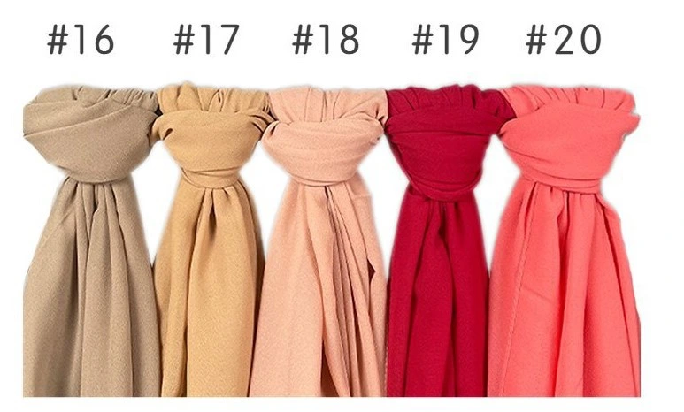 80colors Silk Like Head Women&prime;s Fashion Hair Wrapping Sleeping Hijab Muslim Scarf