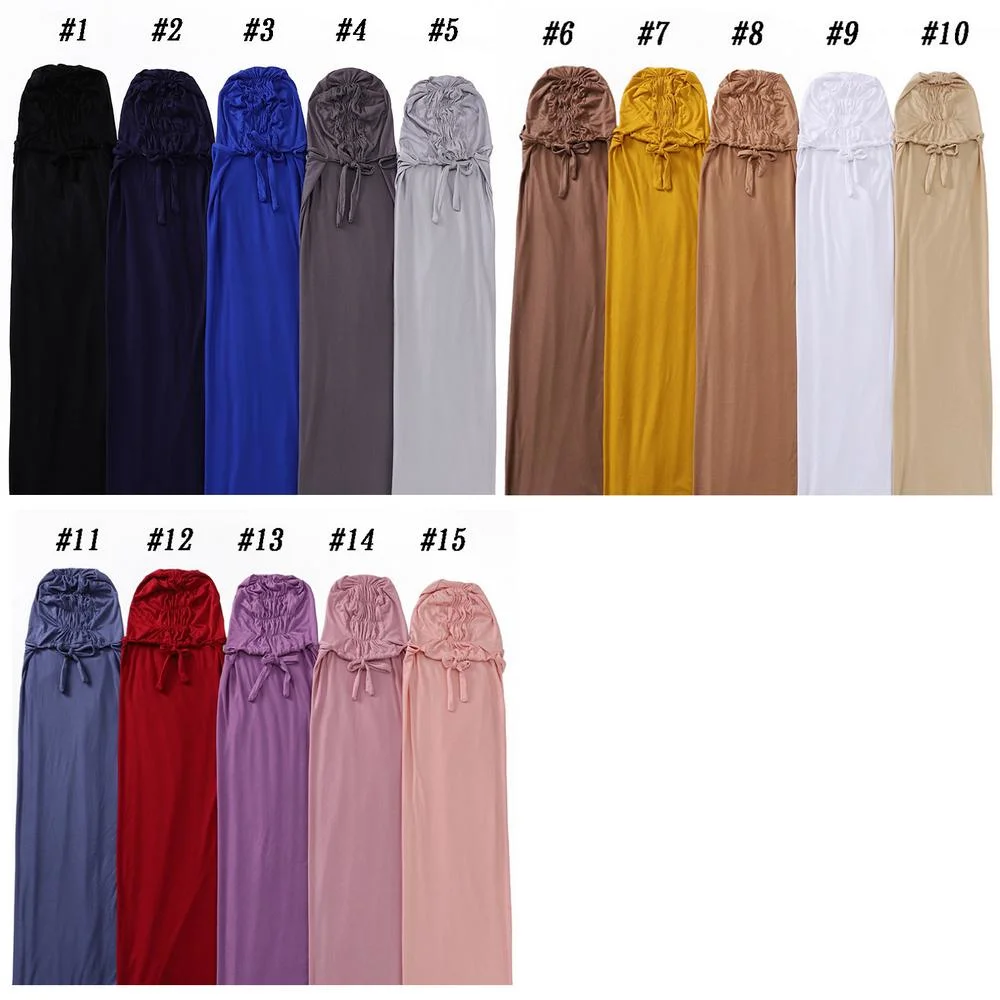 Hijab Cap Supplier Wholesale Fashion Women Muslim Soft Chiffon Plain Jersey Cotton Hijab Scarf Ethnic Scarves