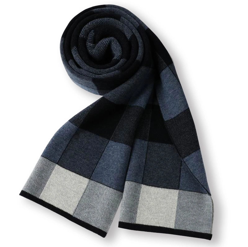 Custom Stylish Warm 100% Merino Wool Tartan Scarf for Men