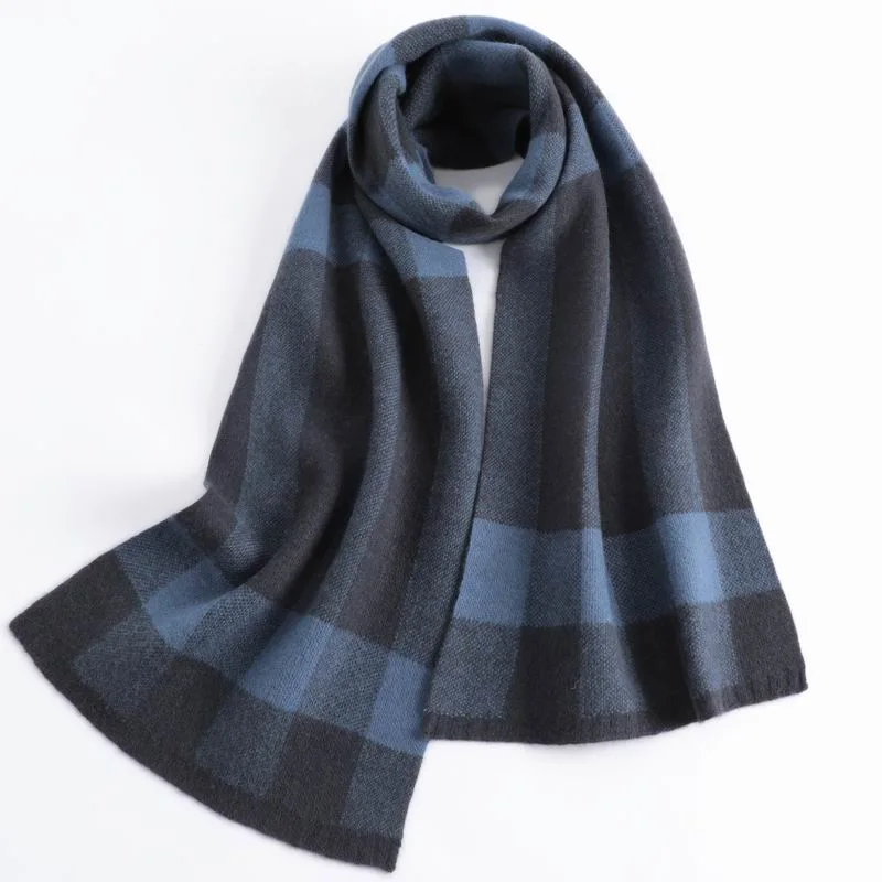 Wholesale Tartan Trendy Super Soft Natural Merino Wool Scarf for Men or Women