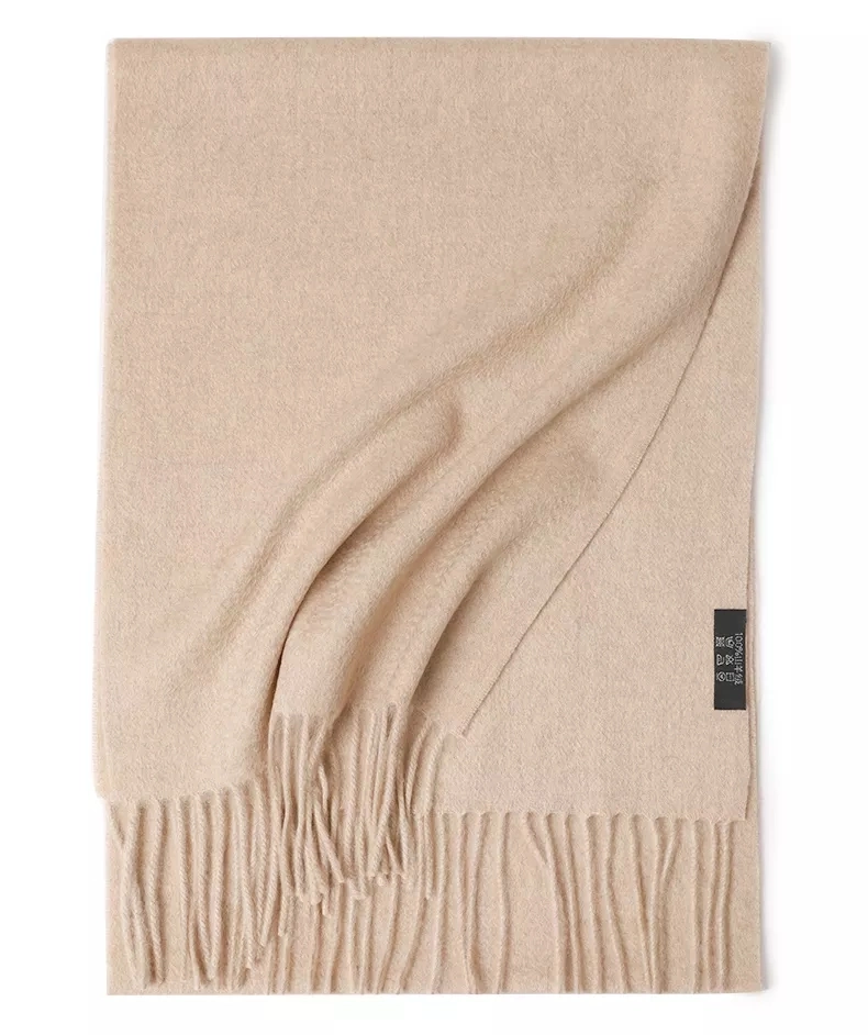 Custom Logo Winter Ladies Pure 100% Cashmere Scarves Shawls Designer Luxury Long Tassel Pashmina Wool Stoles Scarf for Women Men