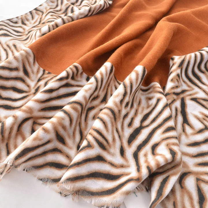 Fashion Zebra Leopard Prints Shawl Twill Animal Printing Scarf