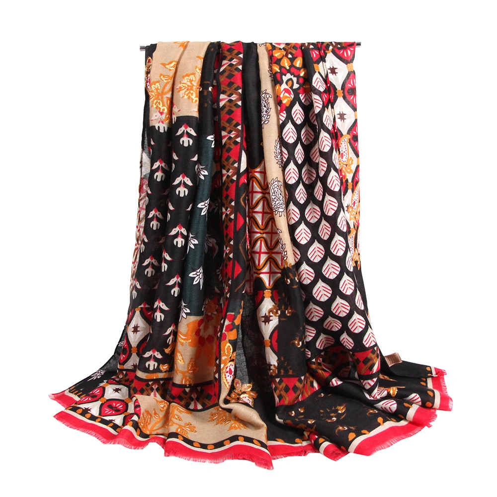 New Lady Scarf Bronzing Printing Long Scarf Shawl