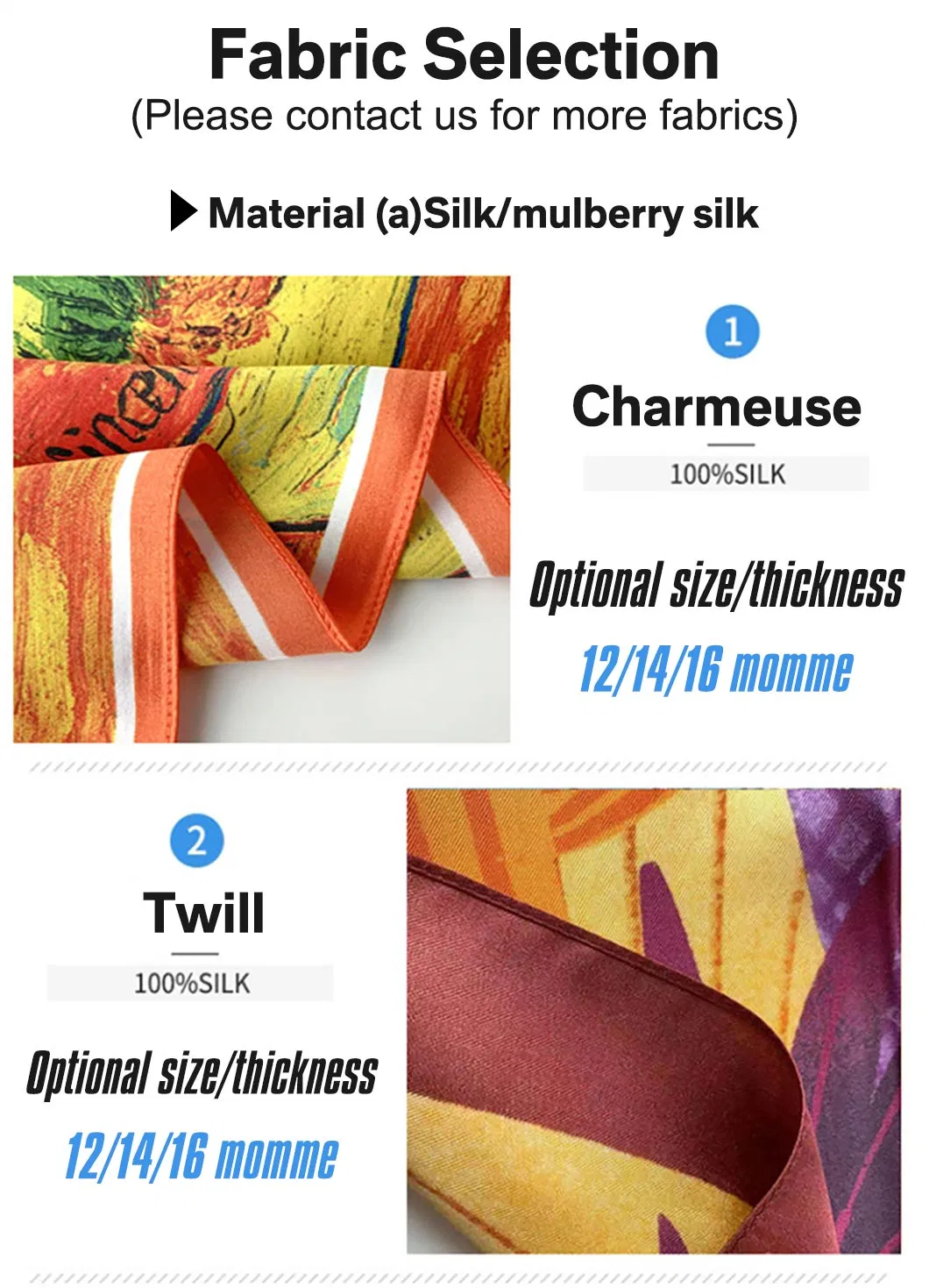 New Design Scarves Digtial Printing Long Silk Scarves for Women