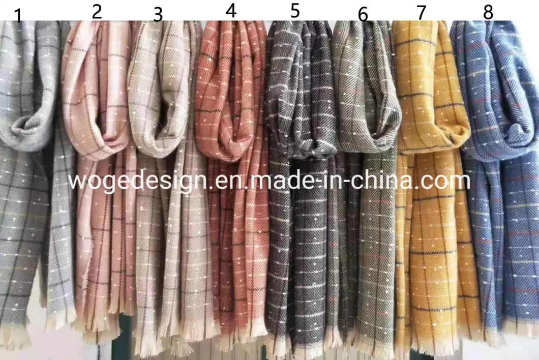 Hot Sold Manufacturer Bulk Buy Factory Ladies Plaid Star Long Wrap