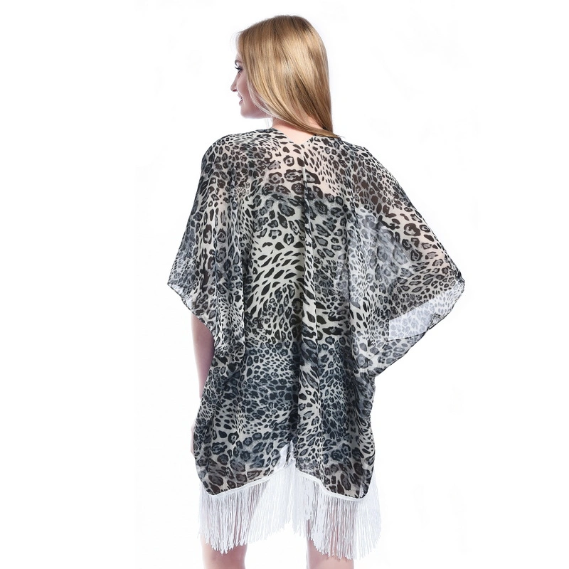 Wholesale Oversized Sheer Cape Poncho with Tassel for Lady