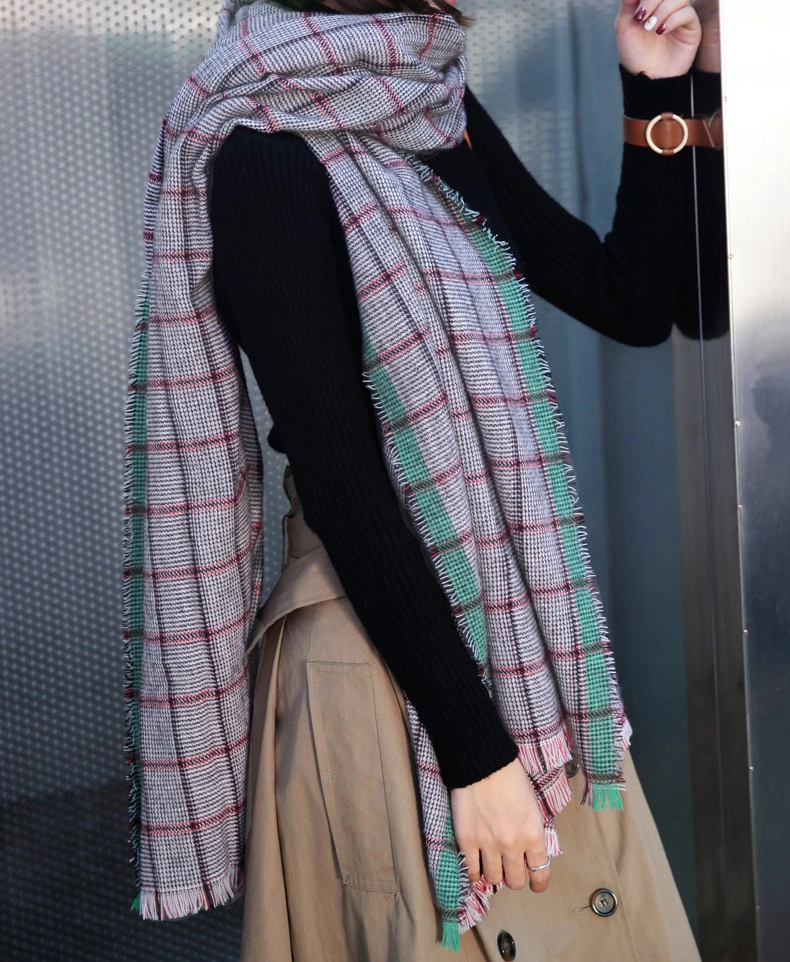 Winter Scarf for Women Tartan Plaid Wool Scarves