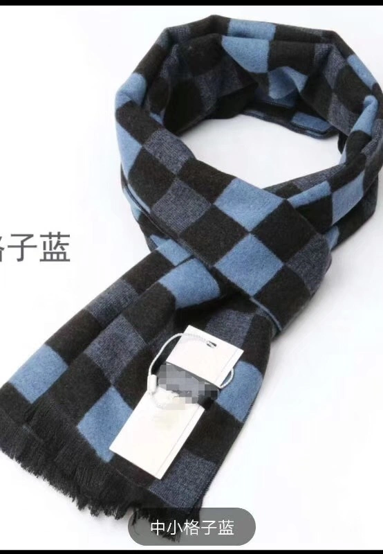 Classic Style Men&prime;s Silk/Viscose Woven Plaid Scarf