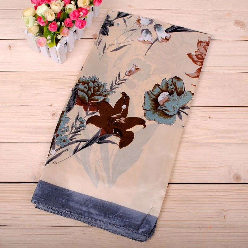 New Peony 90*90cm Large Square Scarf Wholesale Spring Fashion Versatile Printing Scarf