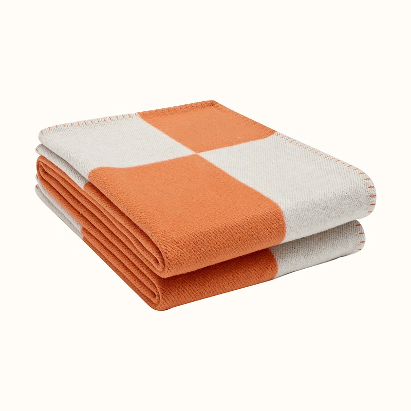 Thick Blanket Crochet Soft Shawl Warm Plaid Sofa Bed Fleece Knitting Cape