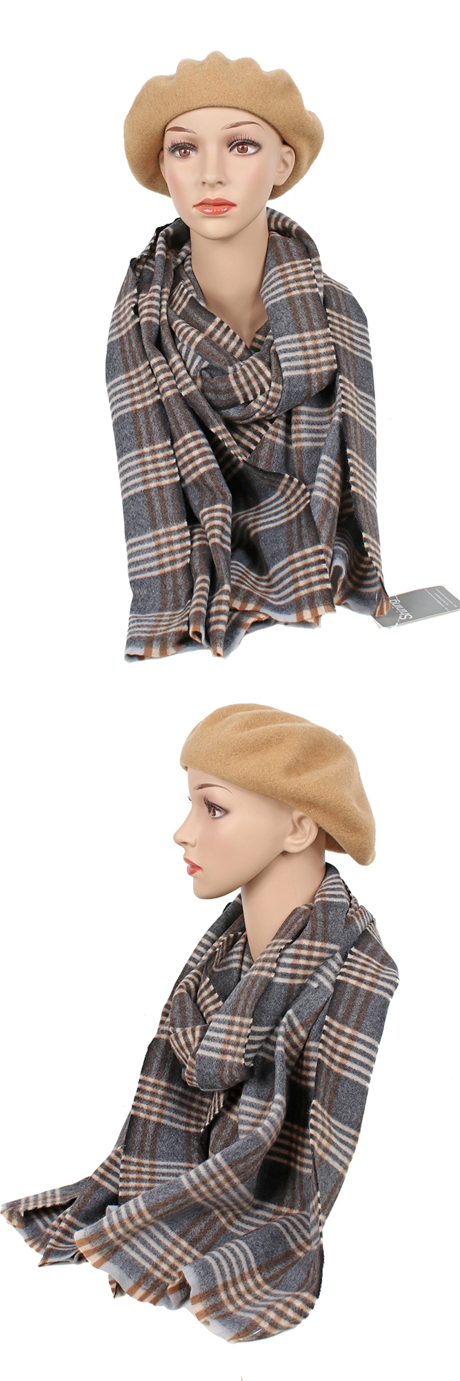 New Arrive Men Fashion Woven Checks Scarves Man Soft Smoothly Winter Wrap Shawl Scarf for Women