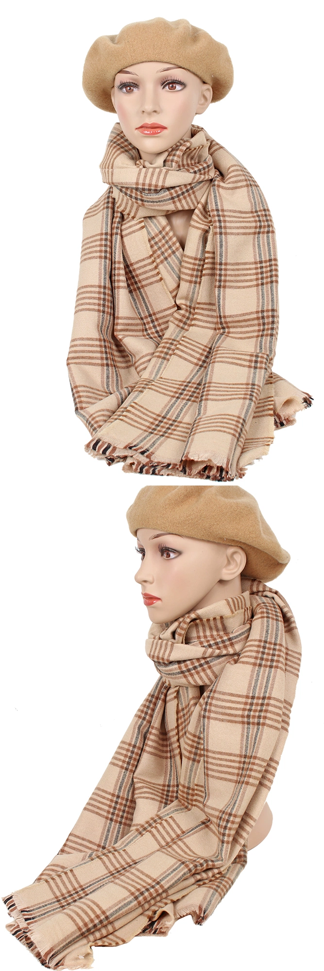 New Arrive Men Fashion Woven Checks Scarves Man Soft Smoothly Winter Wrap Shawl Scarf for Women