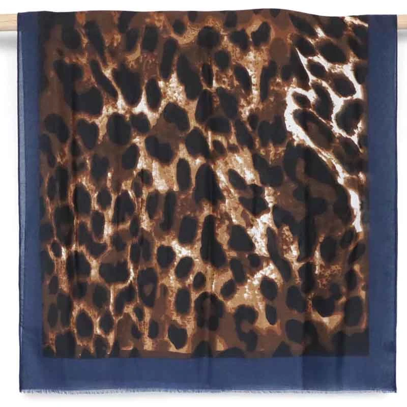 Snug Rust Safari Scarf Cheetah Leopard Print Animal