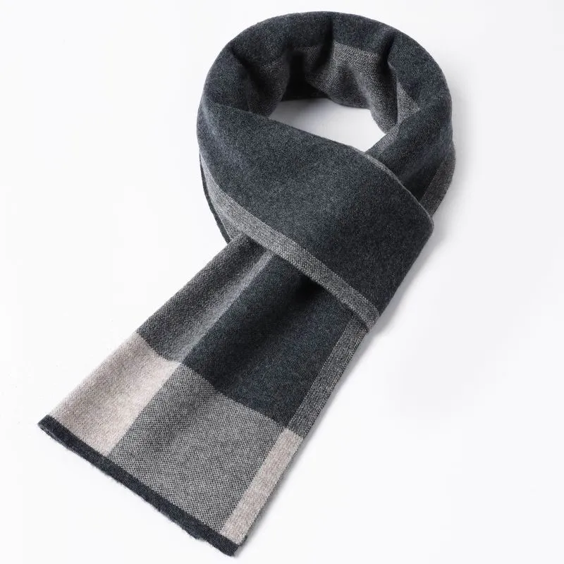 Winter Chunky Soft Warm Man 100% Merino Wool Scarf