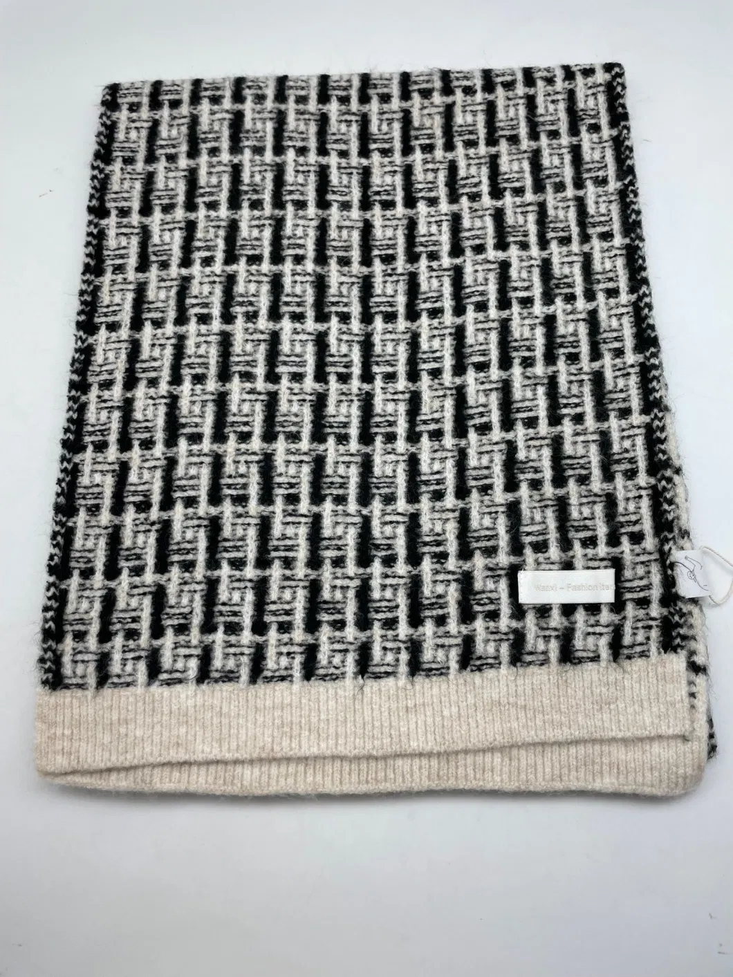 Small Grid Kint Wool Soft Scarf