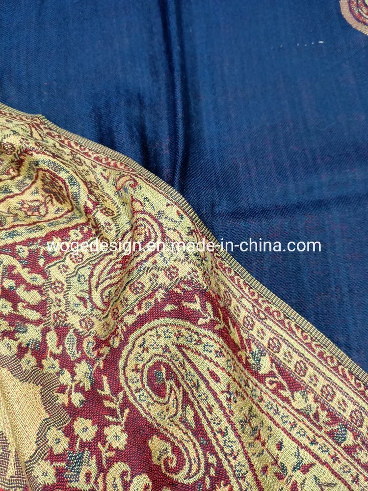 High Quality Muslim Ladies Dress Clothing Jacquard 100%Viscose Paisley Flower Tippet Pashmina Wrap
