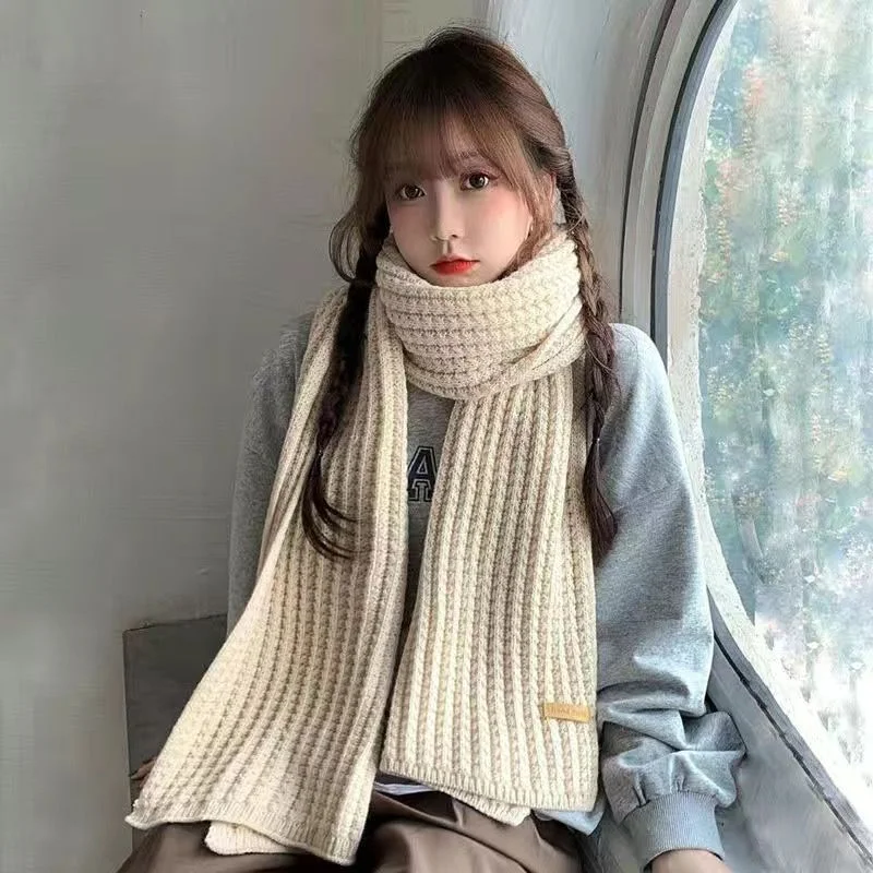 Thick Winter Warm Wholesale Custom Acrylic Fake Cashmere Wool High Quality Fashion Lady Woman Long Scarf