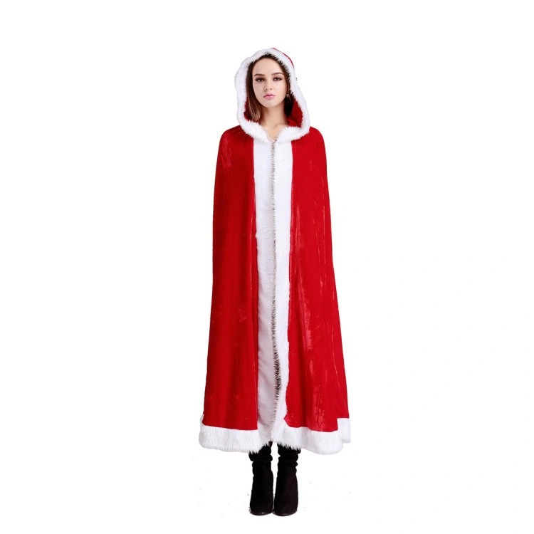 Red Christmas Adult Long Cloak Cape