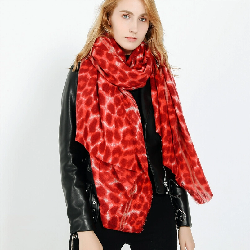 Women Fashion Leopard Pattern Animal Print Shawl Scarf Wrap, Soft Lightweight Shawl for Any Season