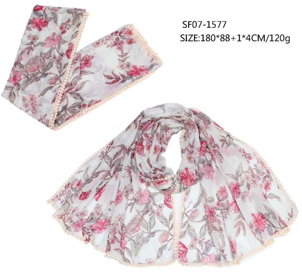 Wholesale New Fashion Lady Spring Summer Brand Designer Soft Pink Bright Scarf