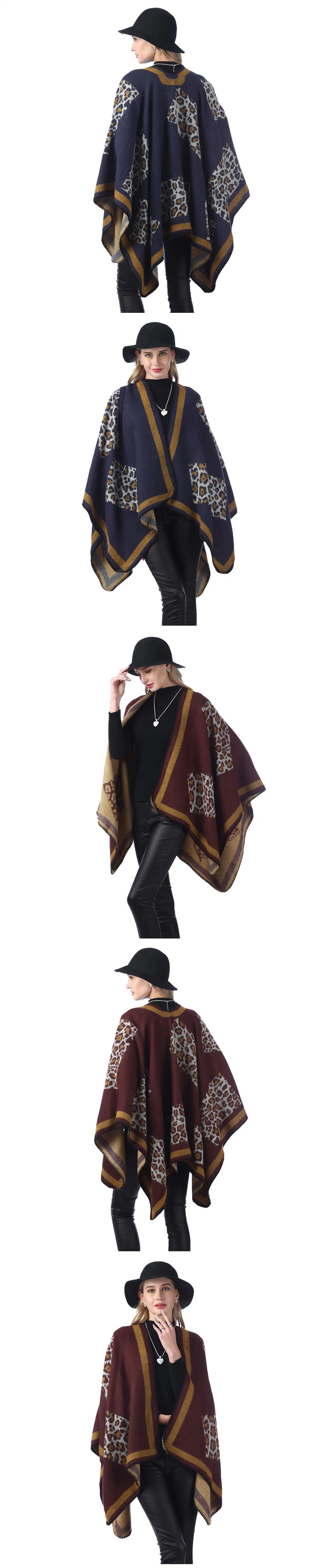 Hot Item Winter Lady New Designer Brand Luxury Fashion Square Scarves Ladies Classical Geometry Embroidery Poncho Shawl Cape Women&prime;s Accessories Scarf for Girl