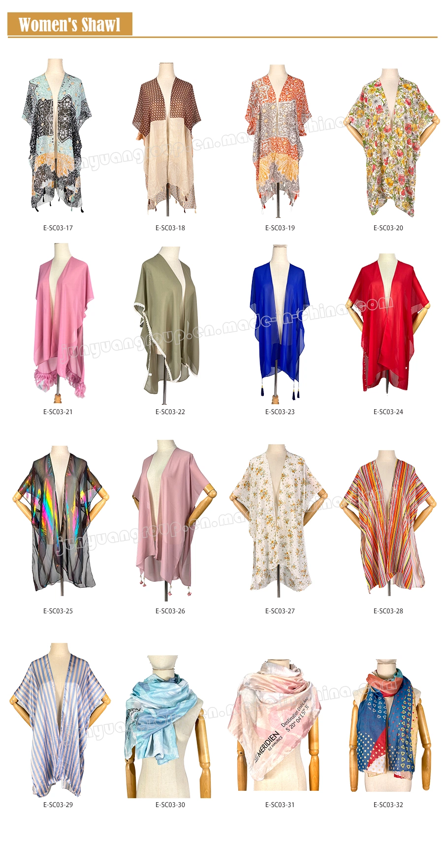 Women Lightweight Ethnic Shawl Beach Silk Scarves