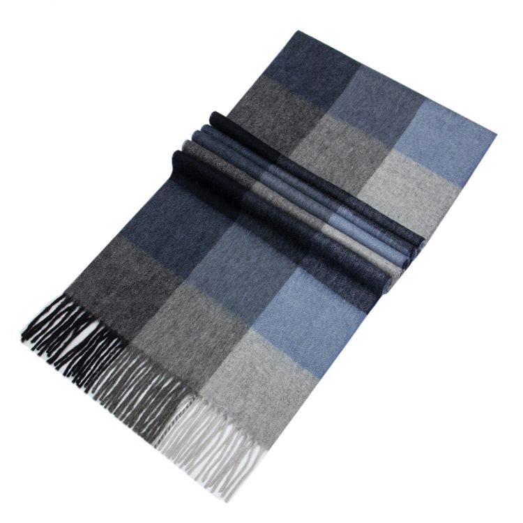 Wholesale Premium Simple Plaid Pure Wool Women Scarf