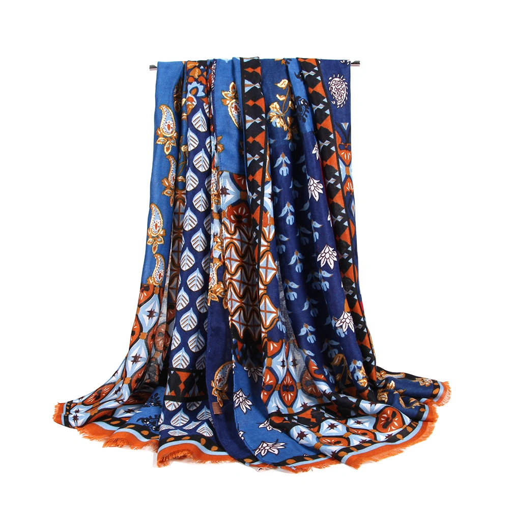 New Lady Scarf Bronzing Printing Long Scarf Shawl