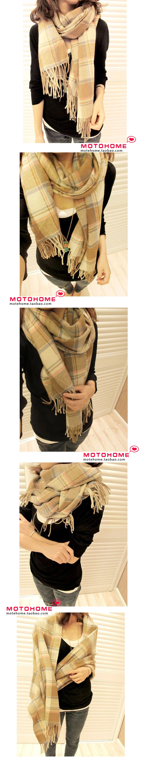 Colorful Checked Style Fashion High Quality Apparel Wholesale Warm Winter Lady Scarf