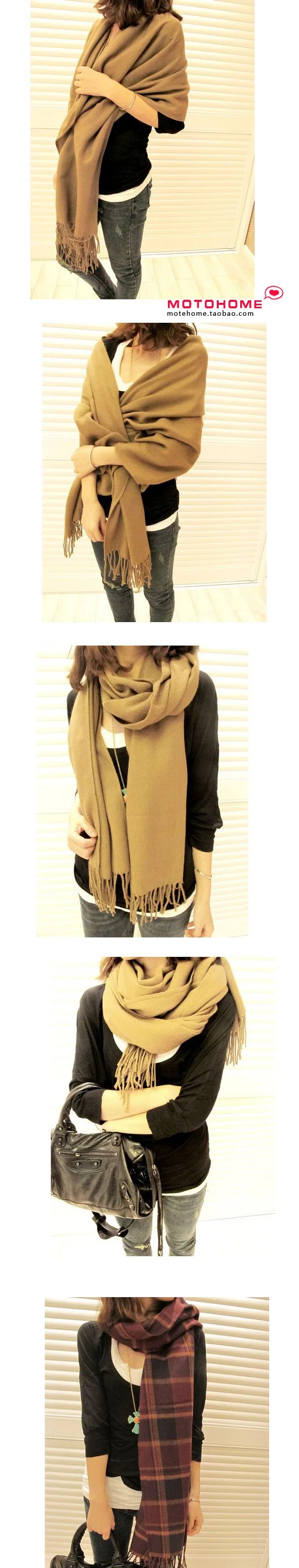 Colorful Checked Style Fashion High Quality Apparel Wholesale Warm Winter Lady Scarf