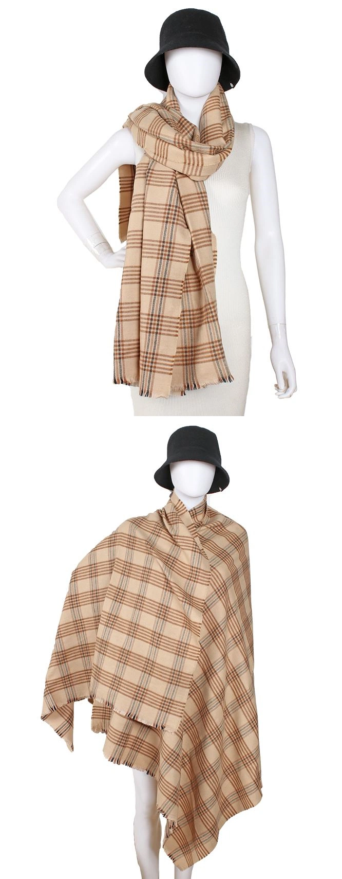 New Arrive Men Fashion Woven Checks Scarves Man Soft Smoothly Winter Wrap Shawl Scarf for Women